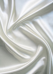 Image showing Smooth elegant white silk 