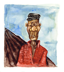 Image showing old farmer