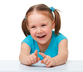 Image showing Portrait of a cute little girl