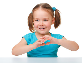 Image showing Portrait of a cute little girl