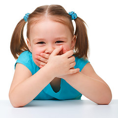 Image showing Portrait of a cute little girl