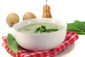 Image showing Wild garlic soup