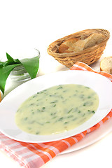 Image showing Wild garlic soup