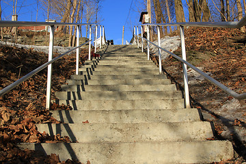 Image showing Stair's up the hill.