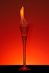 Image showing Flaming Hot Drink