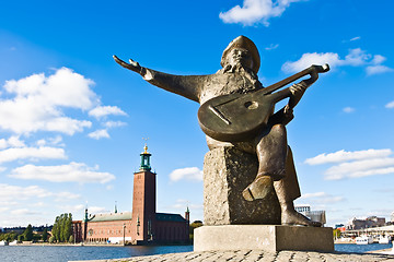 Image showing Evert Taubes terrass and Stockholm city hall 