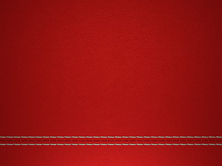 Image showing Red stitched leather background