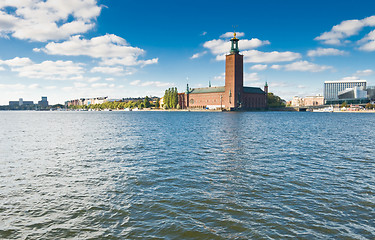 Image showing Stockholm city hall and blue sky