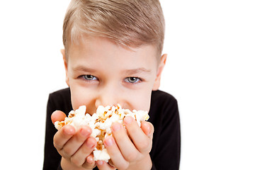 Image showing boy popcorn