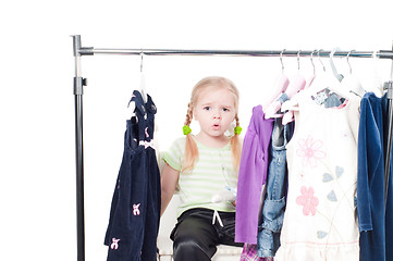 Image showing Toddler girl and clothes