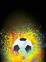 Image showing Abstract background with a soccer ball. EPS 8