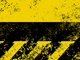 Image showing A grungy and worn hazard stripes texture. EPS 8
