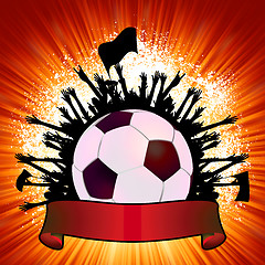 Image showing Grunge Soccer Ball background. EPS 8