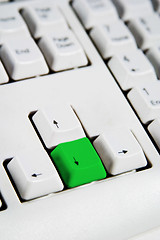 Image showing Arrow Keys Down Green