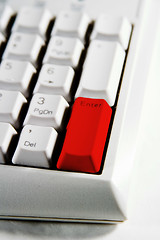 Image showing Desktop Keypad Enter Red