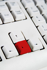 Image showing Arrow Keys Down Red