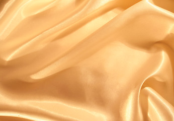 Image showing Smooth elegant golden silk background