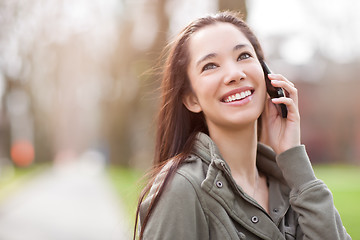 Image showing Ethnic student on the phone