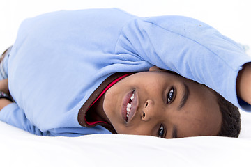 Image showing Boy resting in his bed