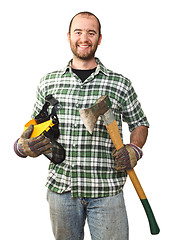 Image showing smiling worker