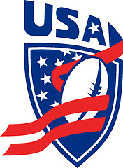 Image showing American rugby football ball 