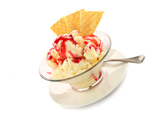 Image showing Ice Cream With Topping