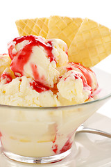 Image showing Ice Cream With Topping