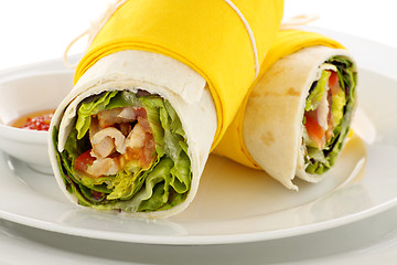 Image showing Spicy Chicken Wraps