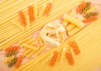 Image showing Different kinds of italian pasta 
