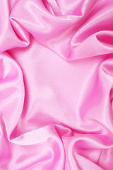 Image showing Smooth elegant pink silk 