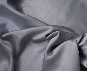 Image showing Smooth elegant silvery grey silk 