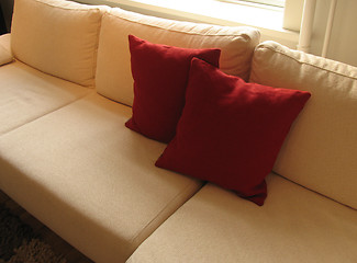 Image showing Red pillows