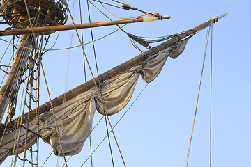 Image showing Mast of a tall ship