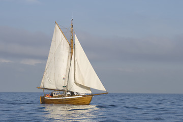 Image showing Tender with white sails