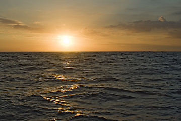 Image showing Sunrise on a sea