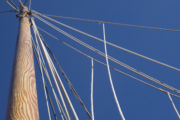 Image showing Mast of a tall ship