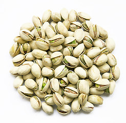 Image showing Pistachios on white background