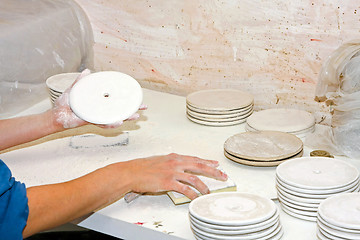 Image showing Potter worker hands