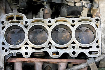 Image showing Engine pistons