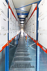Image showing Boxes corridor