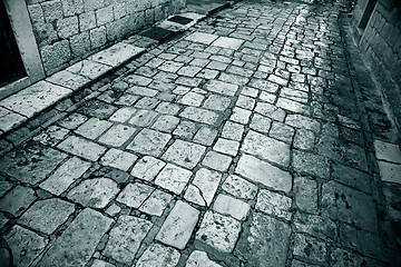 Image showing Marble paved alley Trogir