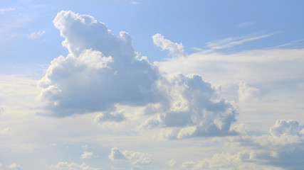 Image showing White clouds on blue sky