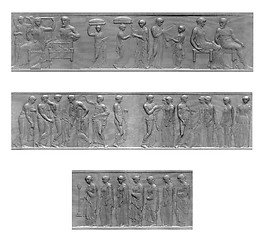 Image showing Part of the east frieze of the Parthenon