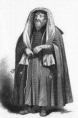 Image showing Jewish rabbi dressed for prayers