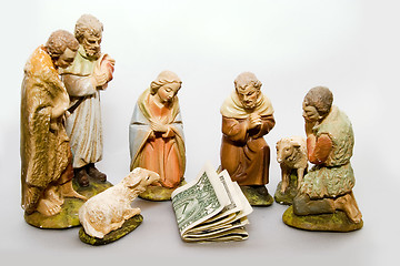 Image showing Full Nativity Scene Commercialism