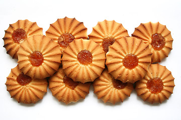 Image showing Sweet cookies as background