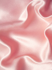 Image showing Elegant pink silk as background