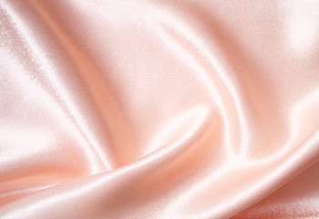 Image showing Smooth elegant pink silk as background