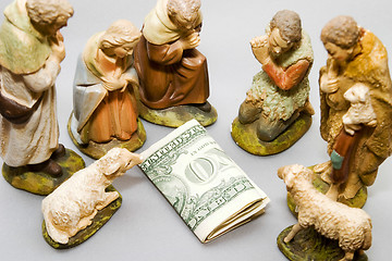 Image showing Nativity VS Commercialism