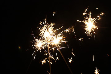 Image showing Children with sparklers